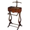 Scully & Scully Mahogany Two Drawer Valet Stand