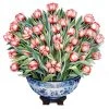 Scully & Scully Tulips In Chinese Bowl On Wood Board