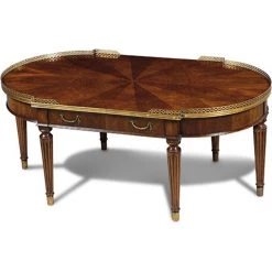 Scully & Scully Walnut Crown Cocktail Table