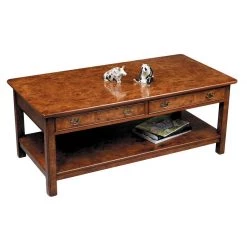 Scully & Scully 2-Drawer 2-Tier Coffee Table Elm