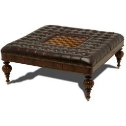 Scully & Scully Crotch Mahogany Game Cocktail Table