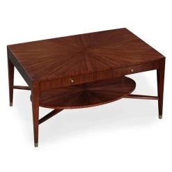 Scully & Scully Rectangular Cocktail Table With Lower Tier