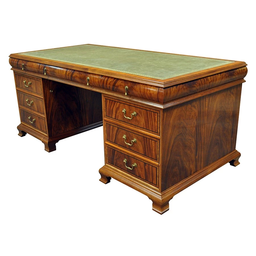 Scully & Scully Leather Top Executive Desk 1 Scully & Scully Leather Top Executive Desk
