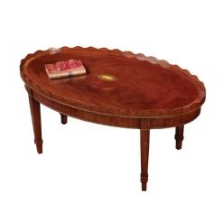 Scully & Scully Scalloped Mahogany Coffee Table