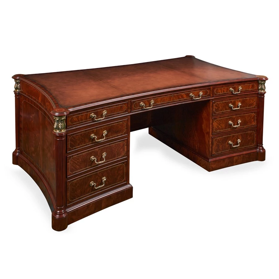 Scully & Scully Mahogany Aveneil Desk 1 Scully & Scully Mahogany Aveneil Desk