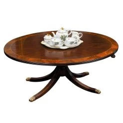 Scully & Scully Oval Mahogany Cocktail Table