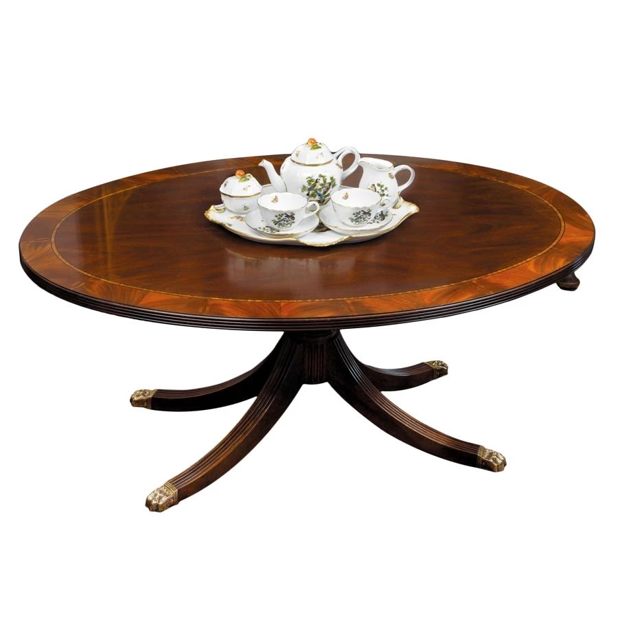 Scully & Scully Oval Mahogany Cocktail Table 1 Scully & Scully Oval Mahogany Cocktail Table