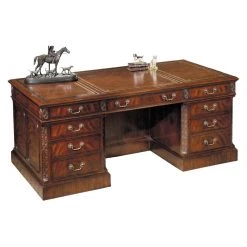 Scully & Scully Mahogany And Oak Executive Desk