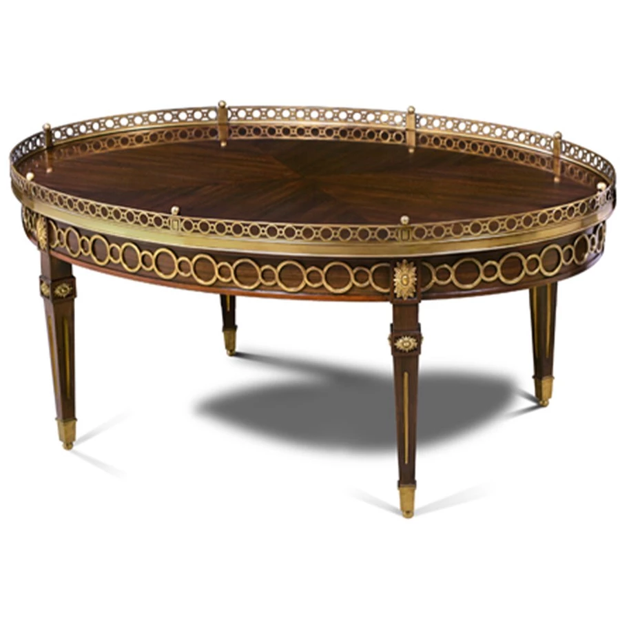 Scully & Scully Mahogany & Zebrano Oval Cocktail Table 1 Scully & Scully Mahogany & Zebrano Oval Cocktail Table