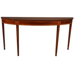 Scully & Scully Mahogany Console Table With Satinwood, Maple & Ebony