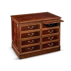Scully & Scully Mahogany Double File Cabinet