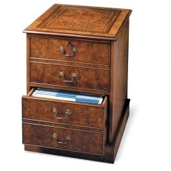 Scully & Scully Burr Elm File Two-Drawer Cabinet