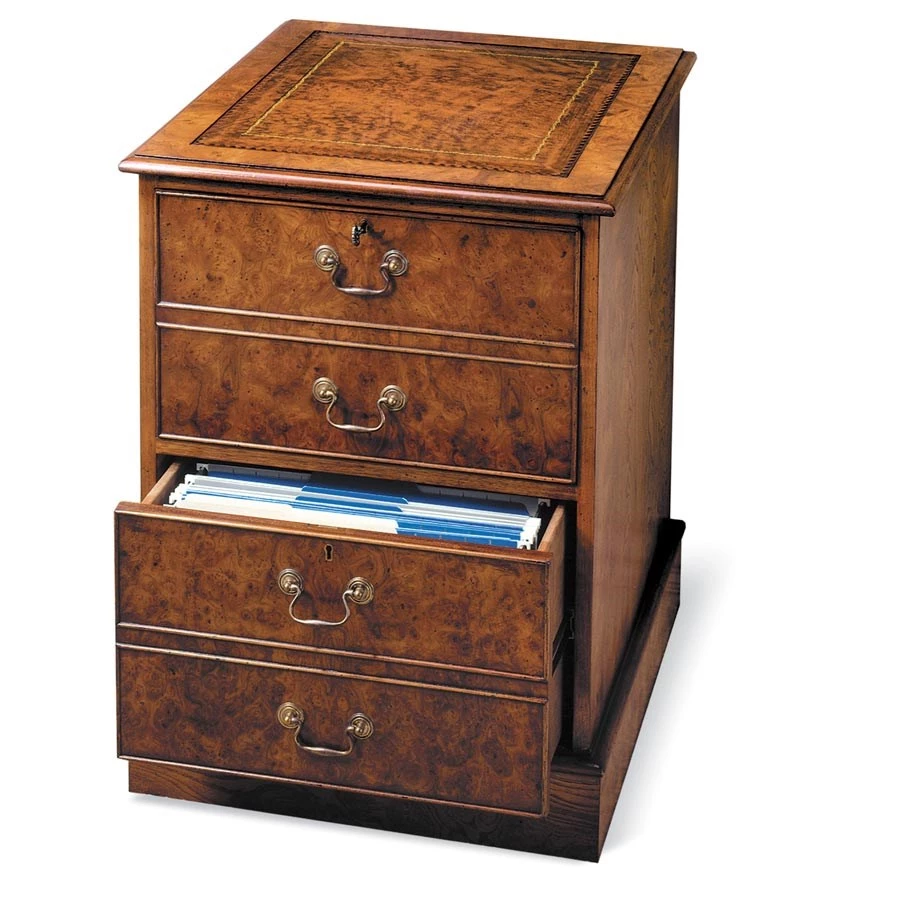 Scully & Scully Burr Elm File Two-Drawer Cabinet 1 Scully & Scully Burr Elm File Two-Drawer Cabinet