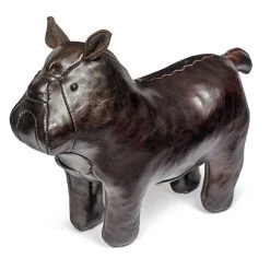 Scully & Scully Leather Bulldog Footstools