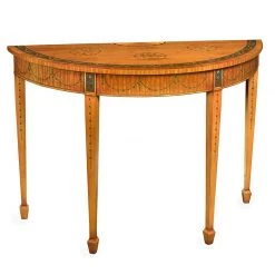 Scully & Scully Decorated Satinwood Console Table