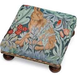 Scully & Scully Morris Hare Tapestry Footstools