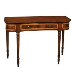 Scully & Scully Mahogany Concave Bow Console Table