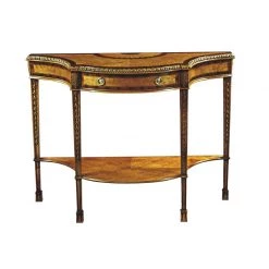 Scully & Scully Birdseye Maple Fan Inlay Console Table