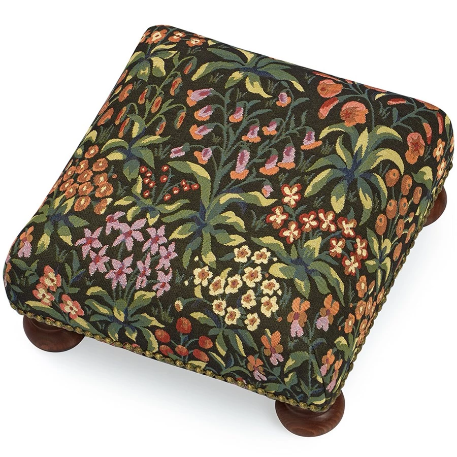 Scully & Scully Millefleur Tapestry Footstools 2 Scully & Scully Millefleur Tapestry Footstools - Image 2
