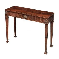 Scully & Scully Carved Mahogany Dressing Console Table