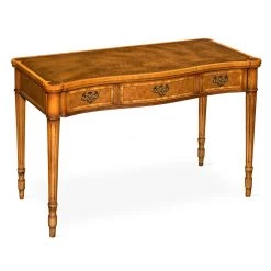 Scully & Scully Serpentine Three-Drawer Writing Table