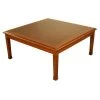 Scully & Scully Leather Top Mahogany Square Coffee Table