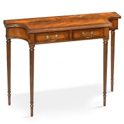 Scully & Scully Crotch Mahogany Console Table