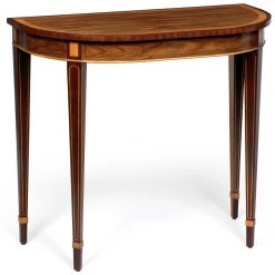 Scully & Scully D-Shaped Mahogany Console Table