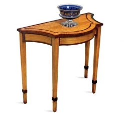 Scully & Scully Satinwood Serpentine Console Table