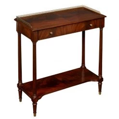 Scully & Scully Mahogany Hall Console Table With Brass Accents