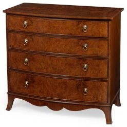 Scully & Scully Walnut Bowfront Chest