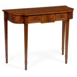 Scully & Scully Mahogany D-End Console Table