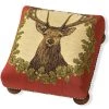 Scully & Scully Stag Tapestry Footstool