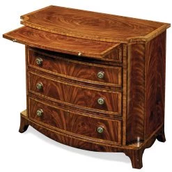 Scully & Scully Mahogany Bowfront Four-Drawer Chest