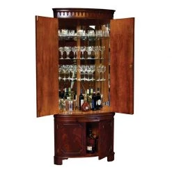 Scully & Scully Illuminated Mahogany Corner Cocktail Cabinet