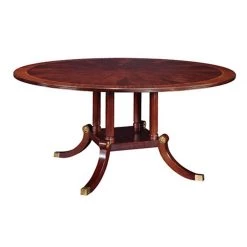 Scully & Scully Mahogany Round Dining Table