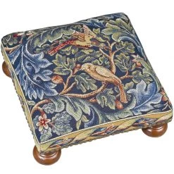 Scully & Scully Birds & Acanthus Tapestry Footstool