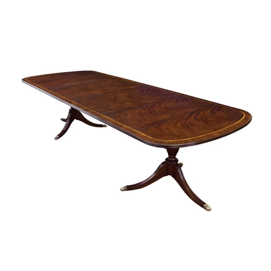 Scully & Scully Mahogany Double Pedestal Dining Table 2 Scully & Scully Mahogany Double Pedestal Dining Table - Image 2