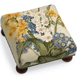 Scully & Scully Primrose & Narcissus Tapestry Footstool