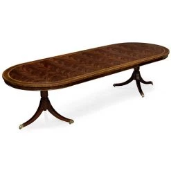 Scully & Scully Mahogany Rounded Dining Table