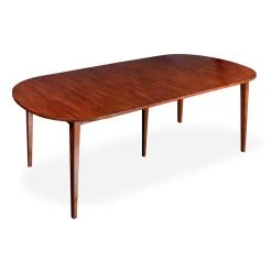 Scully & Scully Drop-Leaf Mahogany Extension Dining Table