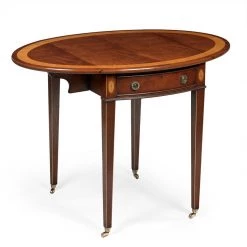 Scully & Scully Pembroke Table Mahogany With Satinwood Inlay