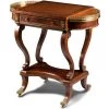 Scully & Scully Tooled Leather Mahogany Game Table