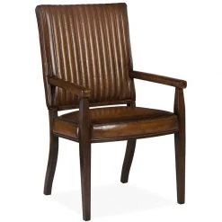 Scully & Scully Davenport Quilted Leather Dining Chairs