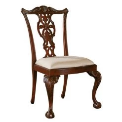 Scully & Scully Carved Mahogany Chippendale Dining Chairs