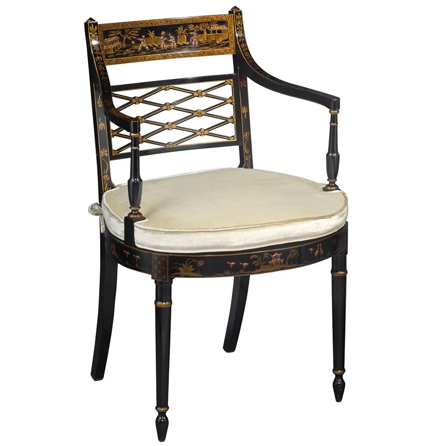 Scully & Scully Mahogany Chinoiserie Chairs 1 Scully & Scully Mahogany Chinoiserie Chairs