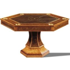 Scully & Scully Walnut Hexagonal Game Table