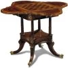 Scully & Scully Mahogany & Burl Walnut Game Table