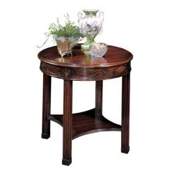 Scully & Scully Mahogany Round End Table