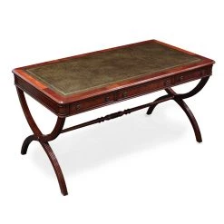 Scully & Scully Mahogany Writing Table With Green Leather